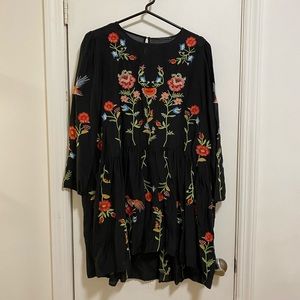 Floral embroidered dress (needs slip)